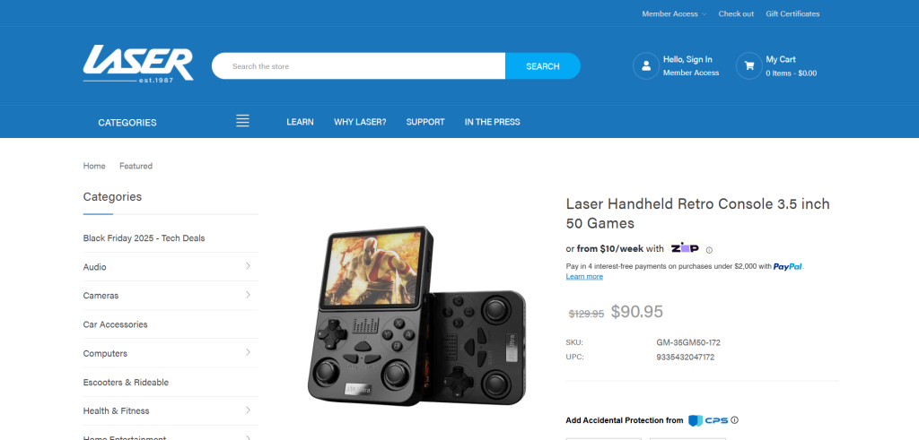 Laser-Handheld-Retro-Console-50-Games-Portable-Gaming-Fun-AU